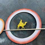 Ak Brass Arabian Artistic Metal Aladdin Wall Art | Camel Wall Decor | Arabian Night Design for Home, Hotel, Restaurant - 45 Inch
