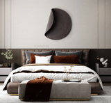 Classical Matte Black Decorative Iron Circle Wall Art - 25 inch