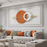 Iron Contemporary Decorative Orange Classic Wall Art