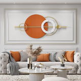 Iron Contemporary Decorative Orange Classic Wall Art