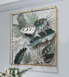 Wildlife Leafs Forest Decorative Square Wall Art – 35 Inch