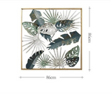 Wildlife Leafs Forest Decorative Square Wall Art – 35 Inch