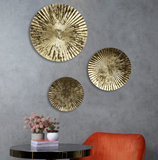 Small Reasonable Golden Antique Decorative Iron Wall Art – Set of 3 Pcs