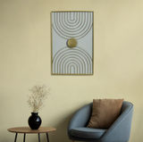 Blue Pastel Color Decorative Iron Wire Portrait Modern Wall Art