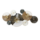 Metal Golden Circle Geometrical Abstract Decorative Wall Hanging Art