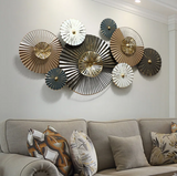 Metal Golden Circle Geometrical Abstract Decorative Wall Hanging Art