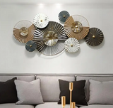 Metal Golden Circle Geometrical Abstract Decorative Wall Hanging Art
