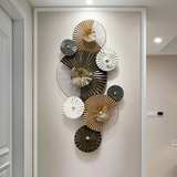 Metal Golden Circle Geometrical Abstract Decorative Wall Hanging Art