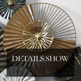 Metal Golden Circle Geometrical Abstract Decorative Wall Hanging Art