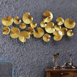 Gold Flower 3D Luxury Hanging Display Iron Wall Art – Interior Home Decor