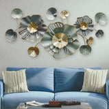 Nordic Modern Floral Designer Wall Art In Iron - 45 Inch