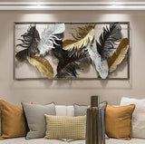 Nordic Feather Designer Modern Antique Wall Art - 50 Inch