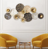 Iron Emboss Floral Abstract Wrought Decorative Wall Hanging Art – 48 Inch