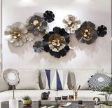 Brown Antique Modern Floral Design Lily Metal Wall Art - 48 Inch