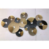 Hammered Disc Decorative Bronze Finished Metal Wall Hanging Art – 48 Inch