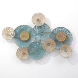 Dotted Designer Multi-Color Round Etching Metal Wall Art – 45 Inch