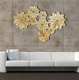 Golden Geometric Designer Handmade Modern Wall Art - 48 icnh