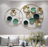 Semi-Circle Multi-Color Floral 2-Set Wall Decorative Art – 45 Inch