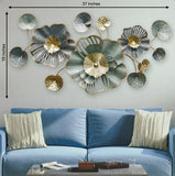 Nordic Modern Floral Designer Wall Art In Iron - 45 Inch