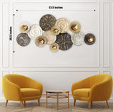 Iron Emboss Floral Abstract Wrought Decorative Wall Hanging Art – 48 Inch