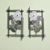 Antique Floral Metal Flower Decor Wall Art – Set of 2