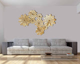 Golden Geometric Designer Handmade Modern Wall Art - 48 icnh