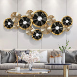 Golden Black Curving Decorative Modern Wall Hanging Decorative Art For Home - 48 Inch