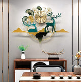 Natural Dark Color Modern Deer Designer Wall Clock