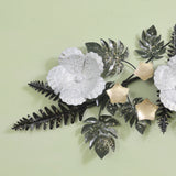 Natural Green Flower Nordic Metal Wall Art – 45 Inch