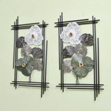 Antique Floral Metal Flower Decor Wall Art – Set of 2
