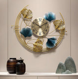 Golden Multi Color Round Petal Wall Clock - 22 Inch
