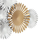Golden Leafy Etching Designer Modern Wall Art – 45 Inch
