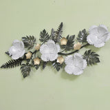 Natural Green Flower Nordic Metal Wall Art – 45 Inch