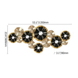 Golden Black Curving Decorative Modern Wall Hanging Decorative Art For Home - 48 Inch