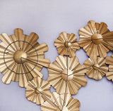 Golden Geometric Designer Handmade Modern Wall Art - 48 icnh