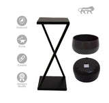 Illusionist Modern Metal Black Powder Coated For Home Decor Metal Planter
